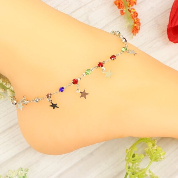 "Handmade Anklet – Elegant & Delicate Jewelry for Women | UNVRC1208 - Picture 8 of 10